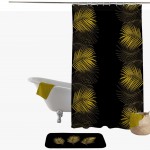 Rideau de douche Orbel noir et or